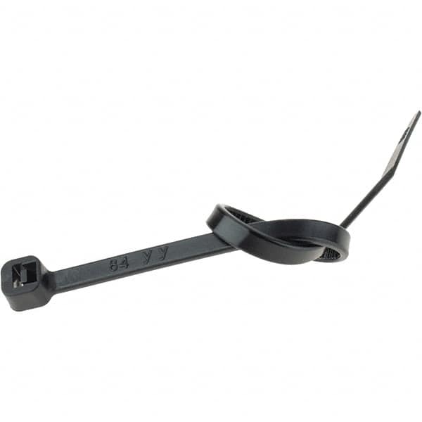 Value Collection - 5.9" Long Black Nylon Standard Cable Tie - 40 Lb Tensile Strength, 37mm Max Bundle Diam - A1 Tooling