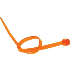 Value Collection - 8" Long Orange Nylon Standard Cable Tie - 50 Lb Tensile Strength, 54mm Max Bundle Diam - A1 Tooling