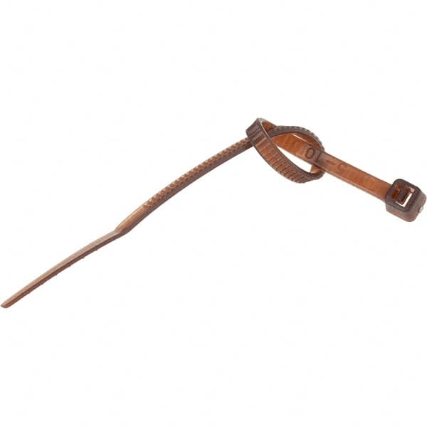 Value Collection - 4" Long Brown Nylon Standard Cable Tie - 18 Lb Tensile Strength, 21mm Max Bundle Diam - A1 Tooling