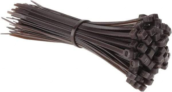 Value Collection - 8" Long Brown Nylon Standard Cable Tie - 50 Lb Tensile Strength, 54mm Max Bundle Diam - A1 Tooling