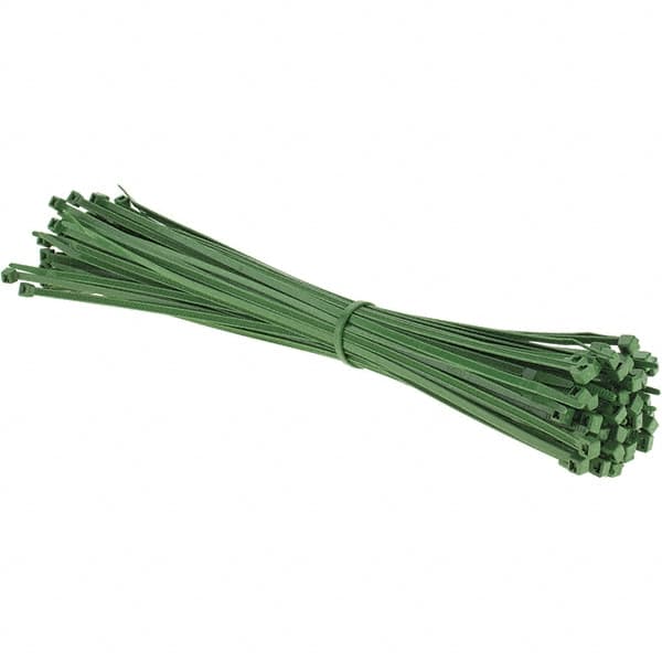 Value Collection - 15.2" Long Green Nylon Standard Cable Tie - 50 Lb Tensile Strength, 114mm Max Bundle Diam - A1 Tooling