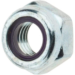 Value Collection - M8x1.25 Metric Coarse Grade 8 Hex Lock Nut with Nylon Insert - 8mm High, Zinc-Plated Finish - A1 Tooling