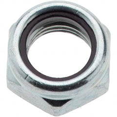 Value Collection - 7/16-20 UNF Grade 2 Hex Jam Lock Nut with Nylon Insert - 11/16" Width Across Flats, 21/64" High, Zinc-Plated Finish - A1 Tooling