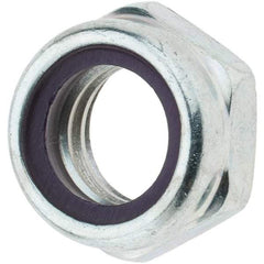 Value Collection - 7/16-14 UNC Grade 2 Hex Jam Lock Nut with Nylon Insert - 11/16" Width Across Flats, 21/64" High, Zinc-Plated Finish - A1 Tooling