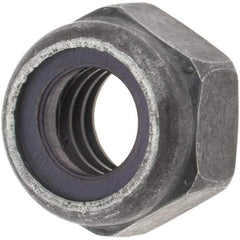 Value Collection - 5/16-18 UNC Grade 8 Hex Lock Nut with Nylon Insert - 1/2" Width Across Flats, 11/32" High, Uncoated - A1 Tooling