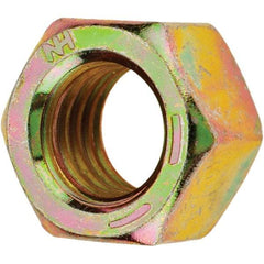 Value Collection - 1/2-13 UNC Steel Right Hand Hex Nut - 3/4" Across Flats, 7/16" High, Zinc Yellow Dichromate Finish - A1 Tooling