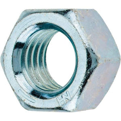 Value Collection - 1/2-13 UNC Steel Right Hand Hex Nut - 3/4" Across Flats, 7/16" High, Zinc Clear Finish - A1 Tooling