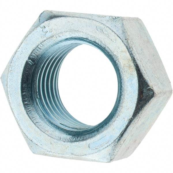 Value Collection - 1/2-20 UN Steel Right Hand Hex Nut - 3/4" Across Flats, 7/16" High, Zinc Clear Finish - A1 Tooling