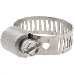 Made in USA - SAE Size 6, 7/16 to 25/32" Diam, Stainless Steel Miniature Worm Drive Clamp - 5/16" Wide - A1 Tooling