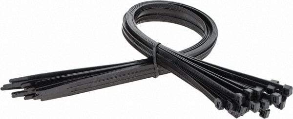 Value Collection - 36" Long Black Nylon Standard Cable Tie - 175 Lb Tensile Strength, 278mm Max Bundle Diam - A1 Tooling