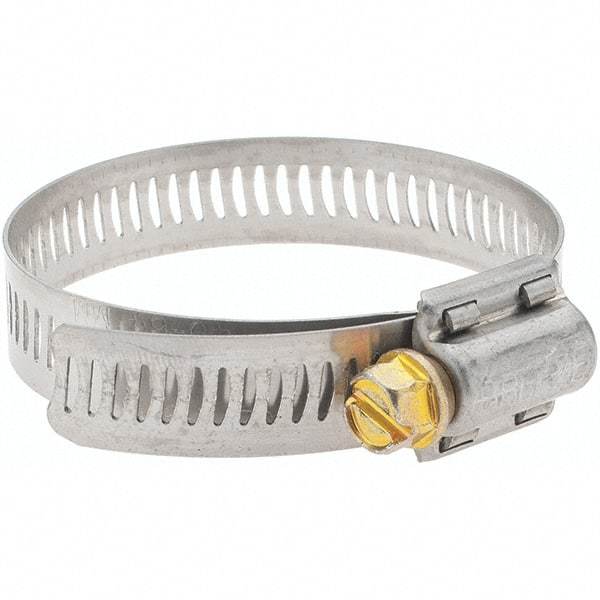 Made in USA - SAE Size 32, 1-9/16 to 2-1/2" Diam, Stainless Steel Worm Drive Clamp - A1 Tooling