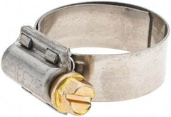 Made in USA - SAE Size 12, 11/16 to 1-1/4" Diam, Stainless Steel Protective Liner Worm Drive Clamp - A1 Tooling