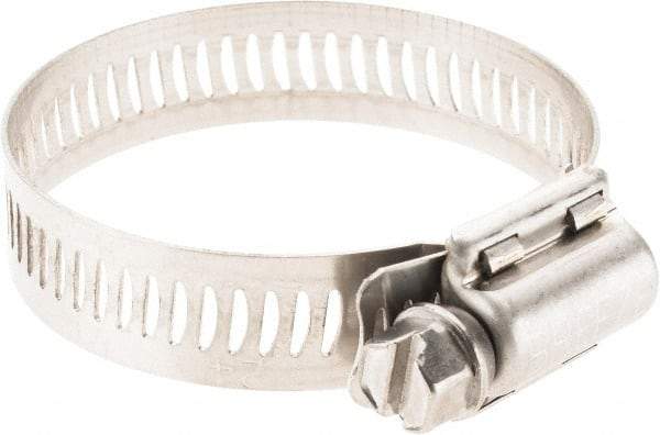 Made in USA - SAE Size 24, 1-1/16 to 2" Diam, Stainless Steel Worm Drive Clamp - A1 Tooling