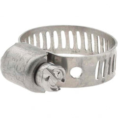 Made in USA - SAE Size 6, 7/16 to 25/32" Diam, Stainless Steel Miniature Worm Drive Clamp - 5/16" Wide - A1 Tooling