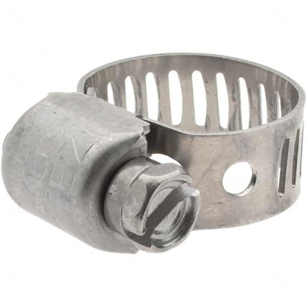 Made in USA - SAE Size 4, 5/8 to 7/32" Diam, Stainless Steel Worm Drive Clamp - 1/2" Wide, Series SAE J1508 Type M - A1 Tooling