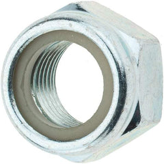 Value Collection - M16x1.50 Metric Fine Grade 8 Hex Lock Nut with Nylon Insert - 16mm High, Zinc-Plated Finish - A1 Tooling