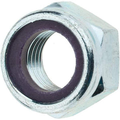 Value Collection - M20x2.50 Metric Coarse Grade 8 Hex Lock Nut with Nylon Insert - 20mm High, Zinc-Plated Finish - A1 Tooling