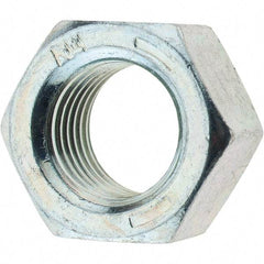 Value Collection - 3/8-24 UN Steel Right Hand Hex Nut - 9/16" Across Flats, 21/64" High, Zinc Clear Finish - A1 Tooling