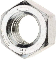 Value Collection - 7/16-14 UNC Steel Right Hand Hex Nut - 11/64" Across Flats, 3/8" High, Zinc Clear Finish - A1 Tooling