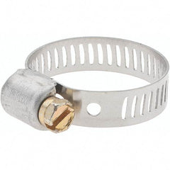 Made in USA - SAE Size 10, 9/16 to 1-1/16" Diam, Stainless Steel Miniature Worm Drive Clamp - 5/16" Wide - A1 Tooling