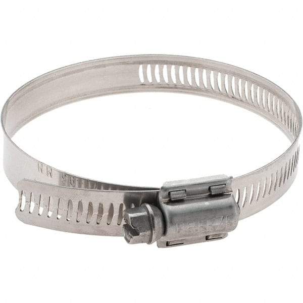 Made in USA - SAE Size 52, 2-13/16 to 2-3/4" Diam, Stainless Steel Worm Drive Clamp - A1 Tooling