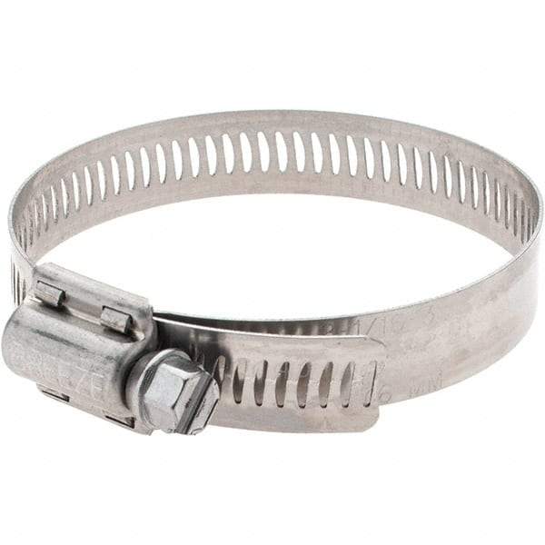 Made in USA - SAE Size 40, 2-1/16 to 3" Diam, Stainless Steel Worm Drive Clamp - A1 Tooling