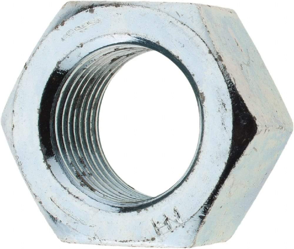 Value Collection - 3/4-16 UNF Steel Right Hand Hex Nut - 1-1/8" Across Flats, 0.6406" High, Zinc Clear Finish - A1 Tooling