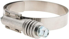 Made in USA - 2-1/4 to 3-1/8" Diam, Stainless Steel Auto-Adjustable Worm Drive Clamp - 5/6" Wide - A1 Tooling