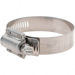 Made in USA - 1-3/4 to 2-5/8" Diam, Stainless Steel High Torque Worm Drive Clamp - A1 Tooling