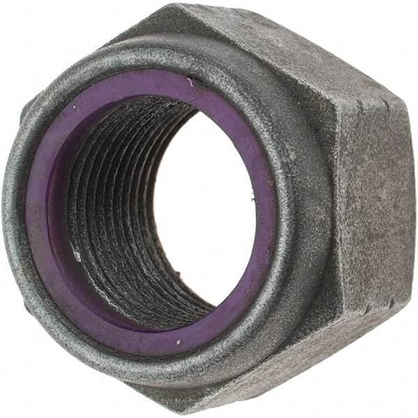 Value Collection - 1-1/8 - 12 UNF Grade 8 Hex Lock Nut with Nylon Insert - 1-5/8" Width Across Flats, 1-11/64" High, Uncoated - A1 Tooling