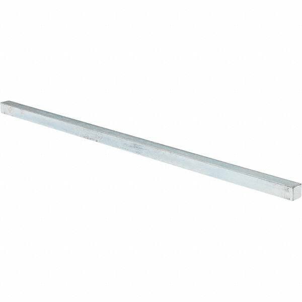 Value Collection - 12" Long x 3/8" High x 3/8" Wide, Zinc-Plated Oversized Key Stock - Cold Drawn Steel - A1 Tooling