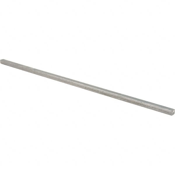 Value Collection - 12" Long x 1/4" High x 1/4" Wide, Plain Steel Undersized Key Stock - Cold Drawn Steel - A1 Tooling