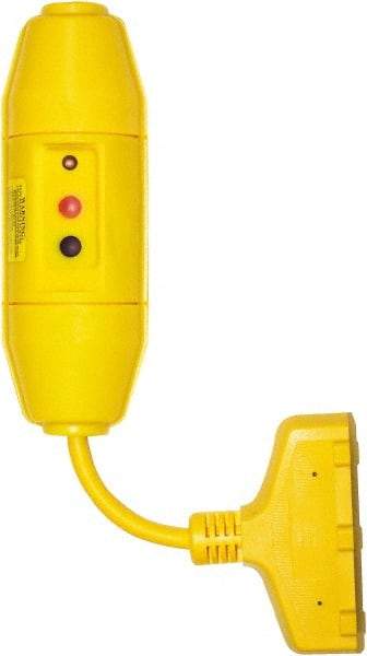 Tower - 3 Outlet, 125 Volt, 15 Amp Rating, 4 to 6 mA Max Surge, Inline, Manual, Commercial, Industrial GFCI - 1/2 Ft. Long Cord, 5-15R NEMA Configuration, Polycarbonate Housing - A1 Tooling