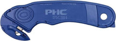 PHC - Fixed Safety Cutter - Blue Plastic Handle, 1 Blade Included - A1 Tooling