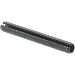 Made in USA - 1/8" Diam x 1" Long Slotted Spring Pin - Grade 1070-1090 Alloy Steel, Black Oxide Finish - A1 Tooling