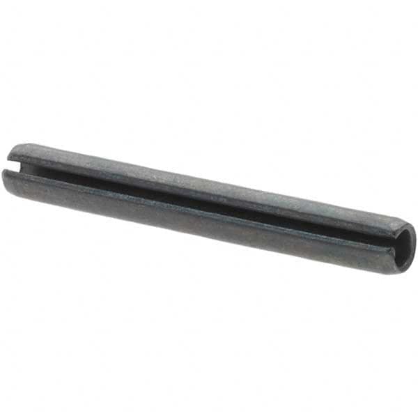 Made in USA - 1/8" Diam x 1" Long Slotted Spring Pin - Grade 1070-1090 Alloy Steel, Black Oxide Finish - A1 Tooling