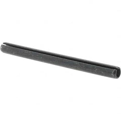 Made in USA - 1/4" Diam x 3" Long Slotted Spring Pin - Grade 1070-1090 Alloy Steel, Black Oxide Finish - A1 Tooling