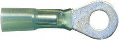 Made in USA - 16-14 AWG Partially Insulated Solder Connection Ring Terminal - 1/4" Stud, Copper Contact - A1 Tooling