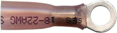 Value Collection - 22-18 AWG Partially Insulated Crimp Connection Circular Ring Terminal - #10 Stud, Copper Contact - A1 Tooling