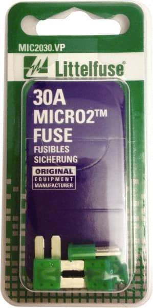 Littelfuse - 30 Amp, 32 VDC, Automotive Fuse - 9.1" Long, Green, Littlefuse 327030 - A1 Tooling