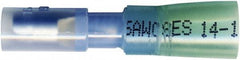 Value Collection - 16 to 14 AWG Crimp Bullet Connector - 0.157" Bullet Diam, Blue Heat Shrink & Polyolefin Insulation - A1 Tooling