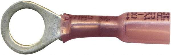 Made in USA - 20-18 AWG Partially Insulated Crimp & Solder Connection Circular Ring Terminal - 3/8" Stud, Copper Contact - A1 Tooling