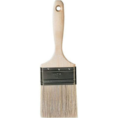 Krylon - 11/16" Flat White China Bristle Wall Brush - 3" Bristle Length, 3" Wood Beavertail Handle - A1 Tooling