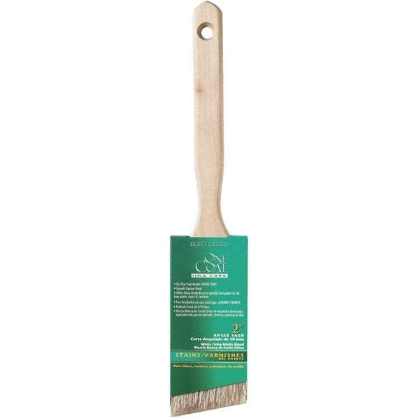 Krylon - 7/16" Angled White China Bristle Angular Brush - 2" Bristle Length, 5" Wood Sash Handle - A1 Tooling