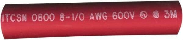 Value Collection - 6" Long, 3:1, Polyolefin Heat Shrink Electrical Tubing - Red - A1 Tooling