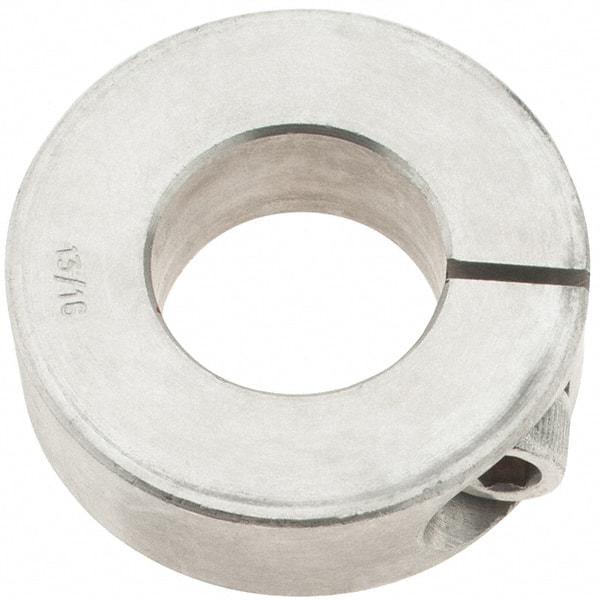 Import - 13/16" Bore, Stainless Steel, One Piece One Piece Split Shaft Collar - 1-5/8" Outside Diam, 1/2" Wide - A1 Tooling