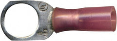 Value Collection - 8 AWG Partially Insulated Crimp Connection D Shaped Ring Terminal - 5/16" Stud, Copper Contact - A1 Tooling