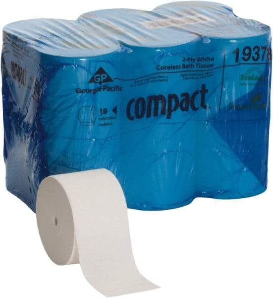 Georgia Pacific - Coreless Roll Toilet Tissue - 1,500 Sheets per Roll, 2 Ply, White, Recycled Fiber - A1 Tooling