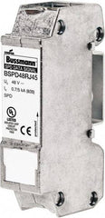 Cooper Bussmann - 1 Pole, 1 Phase, 76.91mm Long x 19mm Wide x 36.15mm Deep, Hardwired Surge Protector - DIN Rail Mount, 48 V, 34 VDC, 48 VAC Operating Voltage, 10 kA Surge Protection - A1 Tooling