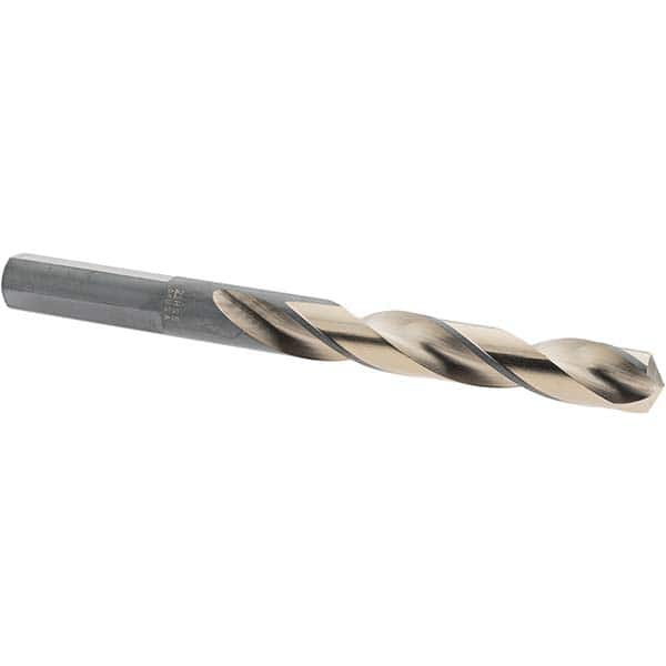 Made in USA - 25/64" High Speed Steel, 135° Point, Round with Flats Shank Maintenance Drill Bit - A1 Tooling